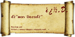 Ámon Dezső névjegykártya