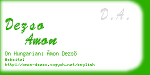 dezso amon business card